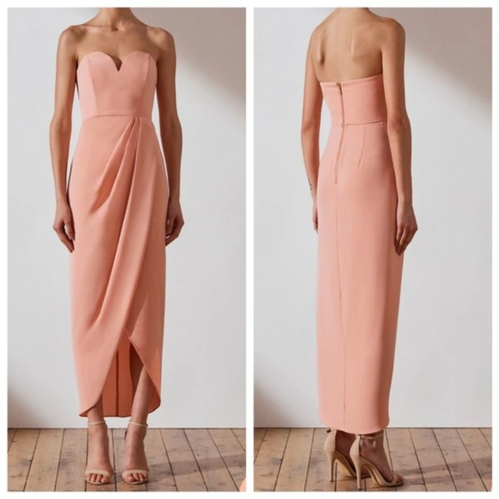 SHONA JOY Core U WIre Bustier Dress Dusty Pink